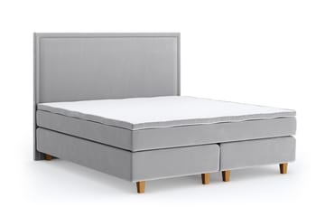 Romance Lyx Velvet 160x200 - Ljusgrå - Möbler - Säng - Kontinentalsäng