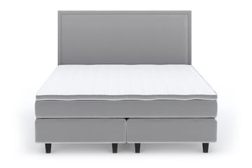 Romance Lyx Velvet 160x200 - Ljusgrå - Möbler - Säng - Kontinentalsäng