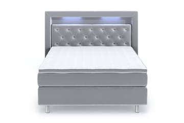Romance Lyx Velvet Sängpaket 120x200 - Ljusgrå - Möbler - Säng - Kontinentalsäng