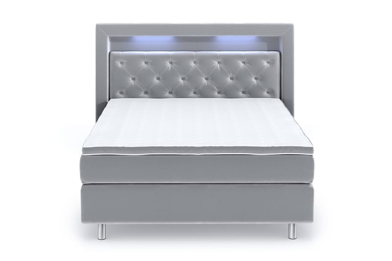 Romance Lyx Velvet Sängpaket 120x200 - Ljusgrå - Möbler - Säng - Kontinentalsäng