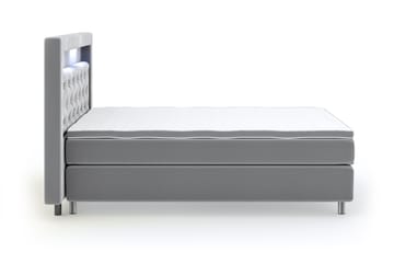 Romance Lyx Velvet Sängpaket 120x200 - Ljusgrå - Möbler - Säng - Kontinentalsäng