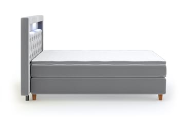 Romance Lyx Velvet Sängpaket 120x200 - Ljusgrå - Möbler - Säng - Kontinentalsäng