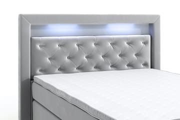 Romance Lyx Velvet Sängpaket 120x200 - Ljusgrå - Möbler - Säng - Kontinentalsäng