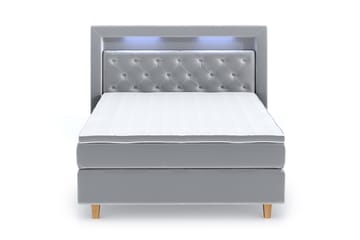 Romance Lyx Velvet Sängpaket 120x200 - Ljusgrå - Möbler - Säng - Kontinentalsäng