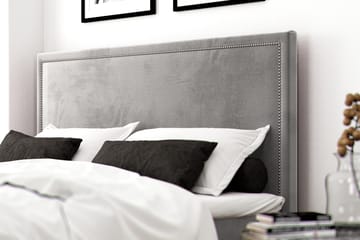 Romance Lyx Velvet Sängpaket 120x200 - Ljusgrå - Möbler - Säng - Kontinentalsäng