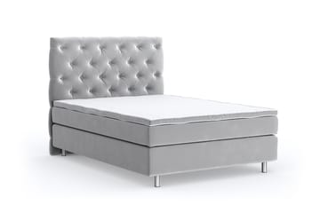 Romance Lyx Velvet Sängpaket 120x200 - Ljusgrå - Möbler - Säng - Kontinentalsäng