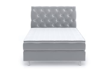 Romance Lyx Velvet Sängpaket 120x200 - Ljusgrå - Möbler - Säng - Kontinentalsäng