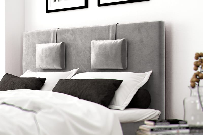 Romance Lyx Velvet Sängpaket 120x200 - Ljusgrå - Möbler - Säng - Kontinentalsäng