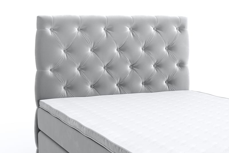 Romance Lyx Velvet Sängpaket 120x200 - Ljusgrå - Möbler - Säng - Kontinentalsäng