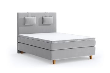 Romance Lyx Velvet Sängpaket 120x200 - Ljusgrå - Möbler - Säng - Kontinentalsäng