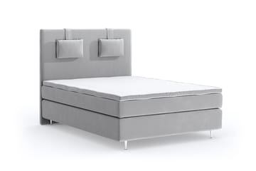 Romance Lyx Velvet Sängpaket 120x200 - Ljusgrå - Möbler - Säng - Kontinentalsäng