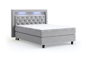 Romance Lyx Velvet Sängpaket 120x200 - Ljusgrå - Möbler - Säng - Kontinentalsäng
