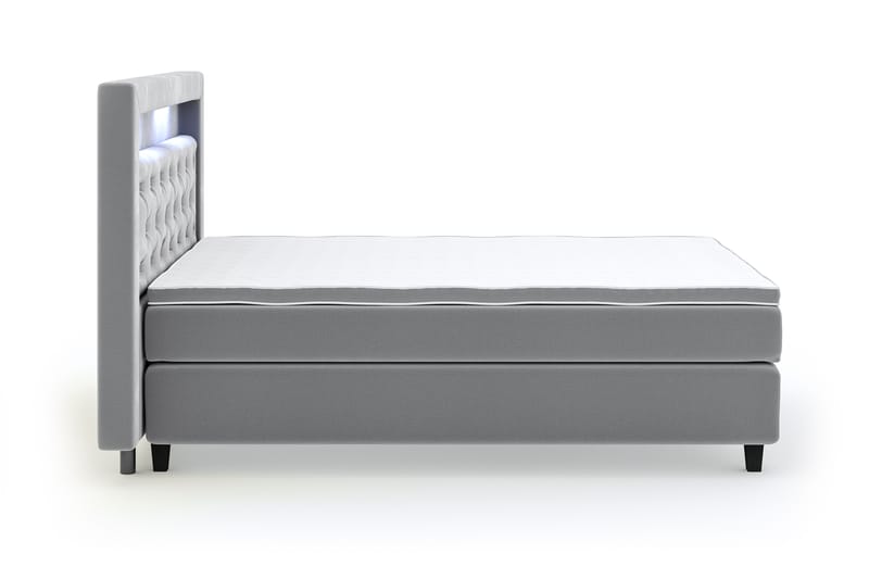 Romance Lyx Velvet Sängpaket 120x200 - Ljusgrå - Möbler - Säng - Kontinentalsäng