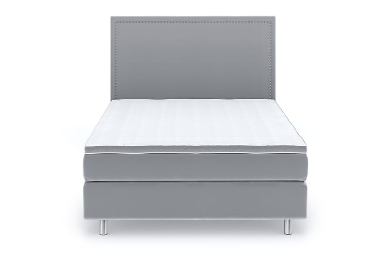 Romance Lyx Velvet Sängpaket 120x200 - Ljusgrå - Möbler - Säng - Kontinentalsäng