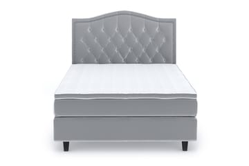 Romance Lyx Velvet Sängpaket 120x200 - Ljusgrå - Möbler - Säng - Kontinentalsäng