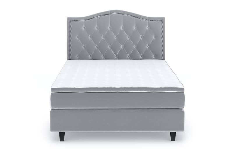 Romance Lyx Velvet Sängpaket 120x200 - Ljusgrå - Möbler - Säng - Kontinentalsäng