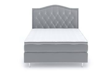 Romance Lyx Velvet Sängpaket 120x200 - Ljusgrå - Möbler - Säng - Kontinentalsäng