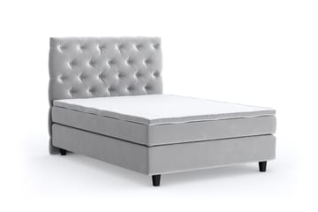 Romance Lyx Velvet Sängpaket 120x200 - Ljusgrå - Möbler - Säng - Kontinentalsäng