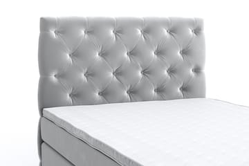 Romance Lyx Velvet Sängpaket 120x200 - Ljusgrå - Möbler - Säng - Kontinentalsäng