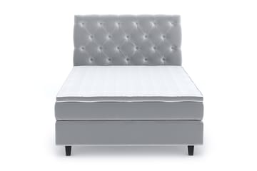 Romance Lyx Velvet Sängpaket 120x200 - Ljusgrå - Möbler - Säng - Kontinentalsäng