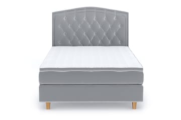 Romance Lyx Velvet Sängpaket 120x200 - Ljusgrå - Möbler - Säng - Kontinentalsäng