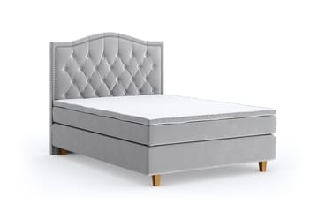 Romance Lyx Velvet Sängpaket 120x200 - Ljusgrå - Möbler - Säng - Kontinentalsäng