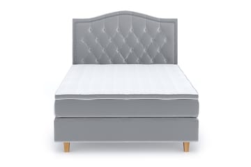 Romance Lyx Velvet Sängpaket 120x200 - Ljusgrå - Möbler - Säng - Kontinentalsäng