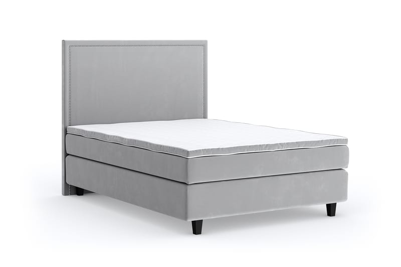 Romance Lyx Velvet Sängpaket 120x200 - Ljusgrå - Möbler - Säng - Kontinentalsäng