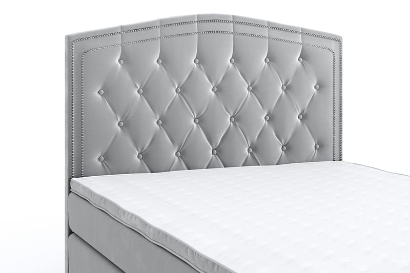 Romance Lyx Velvet Sängpaket 120x200 - Ljusgrå - Möbler - Säng - Kontinentalsäng