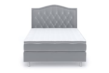 Romance Lyx Velvet Sängpaket 120x200 - Ljusgrå - Möbler - Säng - Kontinentalsäng