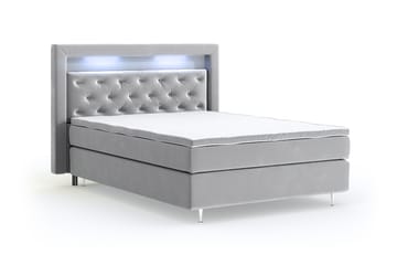 Romance Lyx Velvet Sängpaket 120x200 - Ljusgrå - Möbler - Säng - Kontinentalsäng