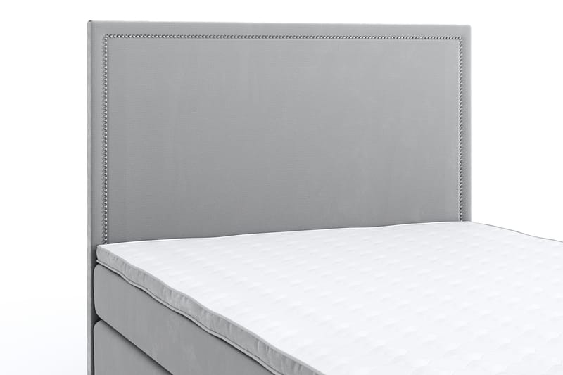 Romance Lyx Velvet Sängpaket 120x200 - Ljusgrå - Möbler - Säng - Kontinentalsäng