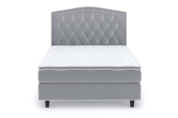 Romance Lyx Velvet Sängpaket 120x200 - Ljusgrå - Möbler - Säng - Kontinentalsäng