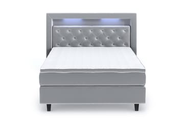 Romance Lyx Velvet Sängpaket 140x200 - Ljusgrå - Möbler - Säng - Kontinentalsäng