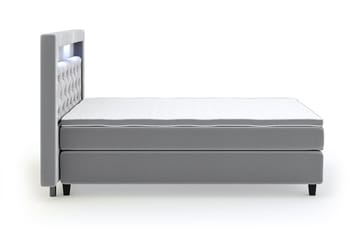 Romance Lyx Velvet Sängpaket 140x200 - Ljusgrå - Möbler - Säng - Kontinentalsäng