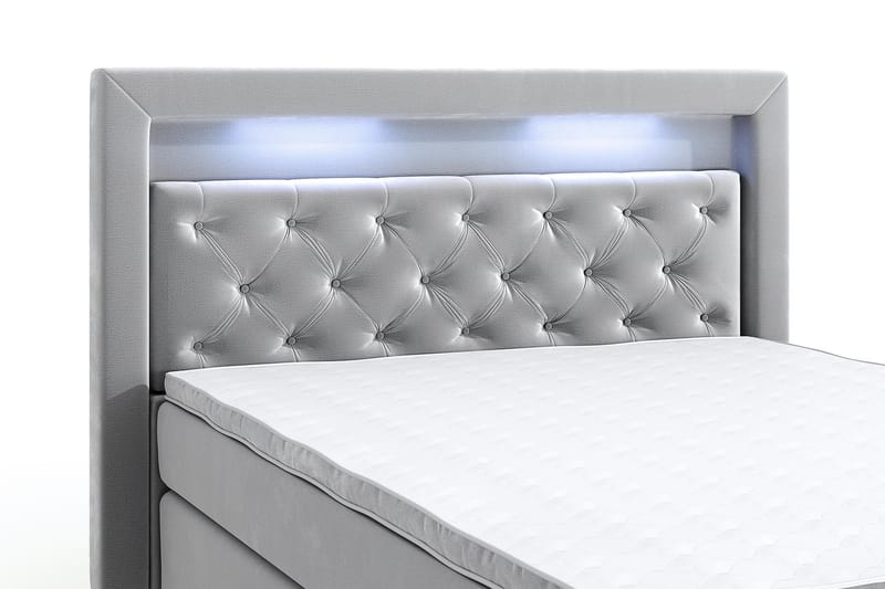 Romance Lyx Velvet Sängpaket 140x200 - Ljusgrå - Möbler - Säng - Kontinentalsäng