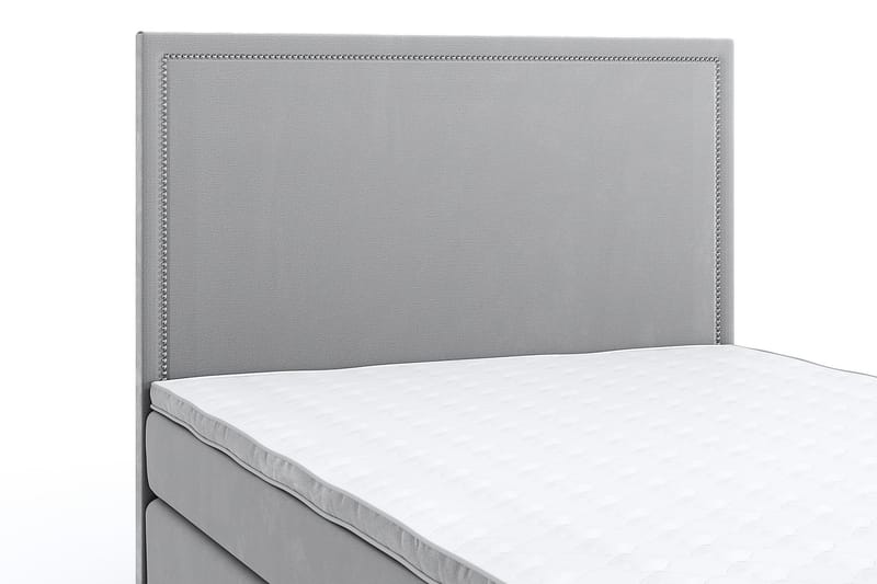 Romance Lyx Velvet Sängpaket 140x200 - Ljusgrå - Möbler - Säng - Kontinentalsäng