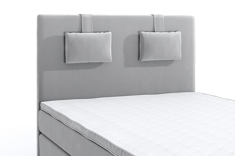 Romance Lyx Velvet Sängpaket 140x200 - Ljusgrå - Möbler - Säng - Kontinentalsäng
