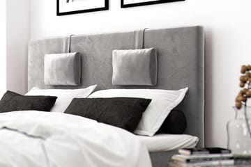 Romance Lyx Velvet Sängpaket 140x200 - Ljusgrå - Möbler - Säng - Kontinentalsäng