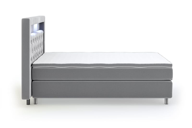 Romance Lyx Velvet Sängpaket 140x200 - Ljusgrå - Möbler - Säng - Kontinentalsäng