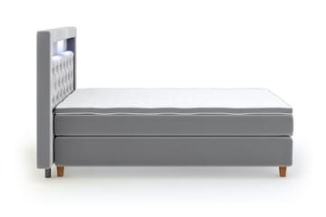 Romance Lyx Velvet Sängpaket 140x200 - Ljusgrå - Möbler - Säng - Kontinentalsäng