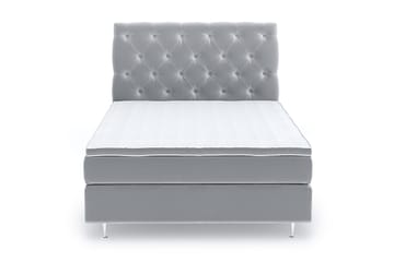 Romance Lyx Velvet Sängpaket 140x200 - Ljusgrå - Möbler - Säng - Kontinentalsäng