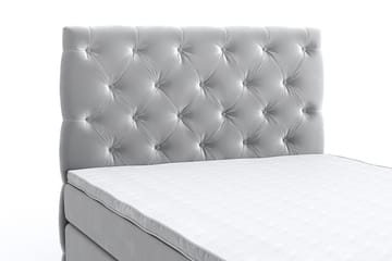 Romance Lyx Velvet Sängpaket 140x200 - Ljusgrå - Möbler - Säng - Kontinentalsäng