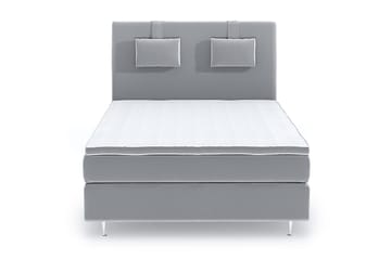 Romance Lyx Velvet Sängpaket 140x200 - Ljusgrå - Möbler - Säng - Kontinentalsäng
