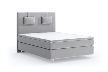 Romance Lyx Velvet Sängpaket 140x200 - Ljusgrå - Möbler - Säng - Kontinentalsäng