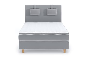 Romance Lyx Velvet Sängpaket 140x200 - Ljusgrå - Möbler - Säng - Kontinentalsäng
