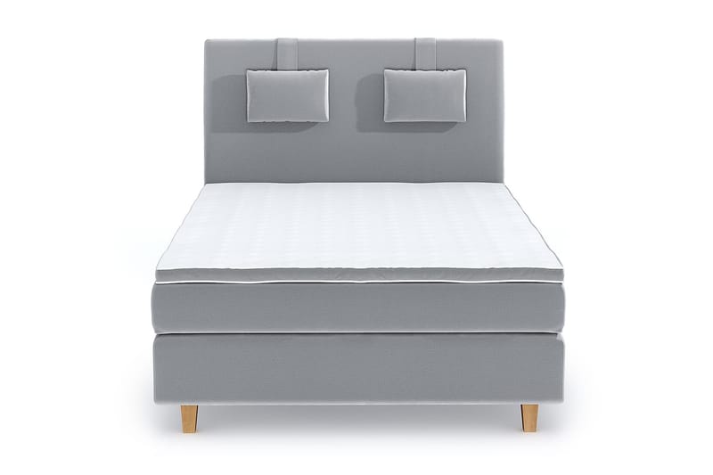 Romance Lyx Velvet Sängpaket 140x200 - Ljusgrå - Möbler - Säng - Kontinentalsäng