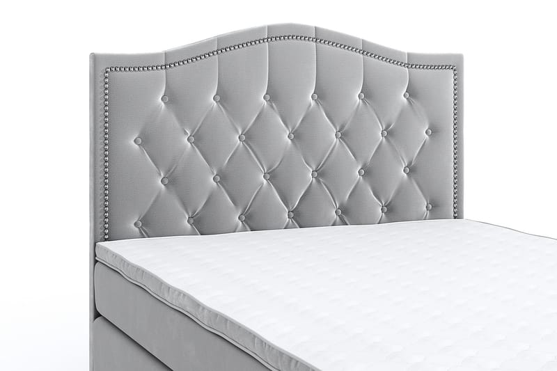 Romance Lyx Velvet Sängpaket 140x200 - Ljusgrå - Möbler - Säng - Kontinentalsäng
