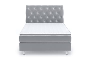 Romance Lyx Velvet Sängpaket 140x200 - Ljusgrå - Möbler - Säng - Kontinentalsäng