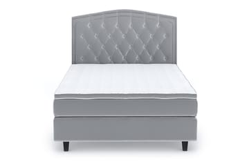 Romance Lyx Velvet Sängpaket 140x200 - Ljusgrå - Möbler - Säng - Kontinentalsäng